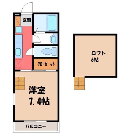 小山駅 徒歩20分 2階の物件間取画像